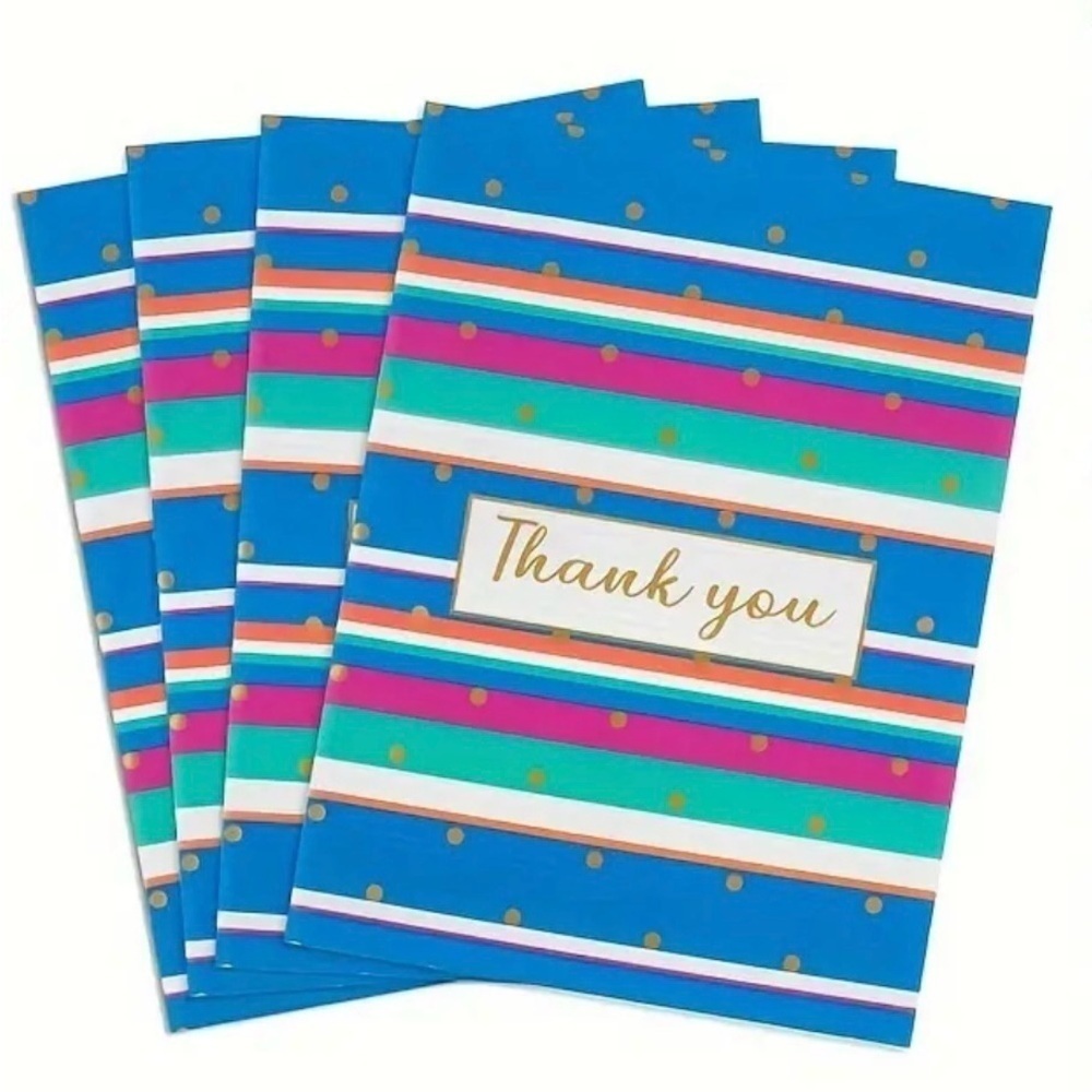 🟢 🆕 20 Pack Poly Mailers 10”x13” - Blue with Multicolor Stripes